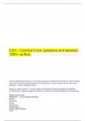    CCC - Common Core questions and answers 100% verified.