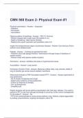 CMN 568 Exam 2- Physical Exam #1 with complete solutions