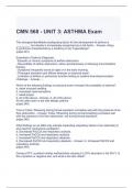 CMN 568 - UNIT 3 ASTHMA Exam with correct Answers 100%