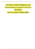 Test Bank for Ethical Obligations and Decision-Making in Accounting Text and Cases 6th Edition By Steven Mintz, William Miller All Chapters Newest Version