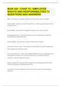 BUSI 342 - CHAP 15 - EMPLOYEE RIGHTS AND RESPONSIBILITIES |73 QUESTIONS AND ANSWERS