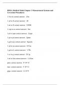 HOSA Medical Math Chapter 3 Measurement Systems and Coversion Procedures