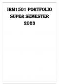 IRM1501 PORTFOLIO SUPER EXAM 2023