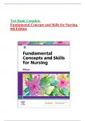 Test Bank For Fundamental Concepts and Skills for Nursing 6th Edition by Patricia A. Williams Chapter 1-41 Complete Guide A+