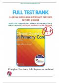 Test Bank For Clinical Guidelines in Primary Care 3rd Edition by Hollier 9781892418258 Complete Guide .