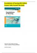 Foundations of Nursing 9th Edition (Cooper  2022) Test Bank ||Questions & Answers with rationales (Chapter 1-41)ALL CHAPTERS 