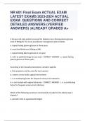 1 Exam (elaborations) NR 601 Final exam ACTUAL EXAM LATEST EXAMS 2023-2024 ACTUAL EXAM QUESTIONS AND CORRECT DETAILED ANSWERS (VERIFIED ANSWERS) |ALREADY GRADED A+