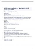 Package deal for CET Practice Exam 2 Questions And Answers 2023