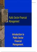 Introduction to Public Sector Financial  Management Latest Verified Review 2023 Practice Questions and Answers for Exam Preparation, 100% Correct with Explanations, Highly Recommended, Download to Score A+