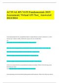 ACTUAL RN VATI Fundamentals 2019 Assessment; Virtual ATI Test_ Answered 2023/2024
