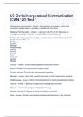 UC Davis Interpersonal Communication (CMN 120) Test 1