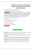  REAL NURS 5334 - Final Exam Study Guide CORRECT ANSWERS FOR THE GUIDE  ALEADY GRADED A