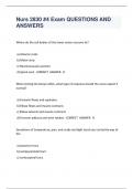 Nurs 2830 #4 Exam QUESTIONS AND  ANSWERS