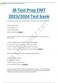 JB Test Prep EMT 2023/2024 Test bank Solved 100%