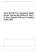 Community Public Health Nursing 8th Edition by Nies, Melanie McEwen Test Bank | All Chapters