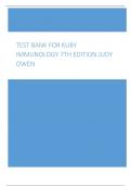 Kuby Immunology 7th Edition Judy Owen Test Bank