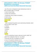 2022/2023!!! FTEC 93 Airway FISDAP Questions & Answers 100%Correct/Verified Assured Success 