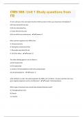 CMN 568- Unit 1 Study questions from FB Graded A+(100% Verified)