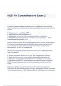 HESI PN Comprehensive Exam 2 Questions and Answers (A+ GRADED 100% VERIFIED)