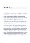 PN HESI Peds Questions & Answers (A+ GRADED 100% VERIFIED)