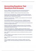 Accounting Equations Test Questions And Answers