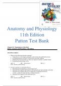 Test Bank - Anatomy and Physiology, 11th Edition (Patton, 2023), Chapter 1-48 | All Chapters