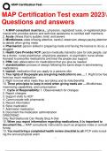 MAP Certification Test exam 2023 Questions and answers