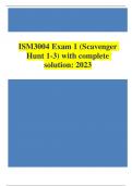 ISM3004 Exam 1 (Scavenger Hunt 1-3) with complete solution