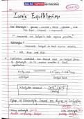 12th Chemistry ionic equilibrium handwriting notes 