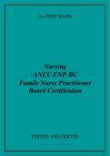 Nursing  ANCC FNP-BC