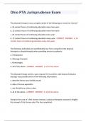 Ohio PTA Jurisprudence Exam      The physical therapist must complete which of the following to renew her license?   a. 24 contact hours of continuing education every two years  b. 12 contact hours of continuing education every two years  c. 24 contact ho