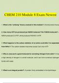 CHEM 210 Module 8 Exam Newest Questions and Answers (2023/2024) (Verified by Expert)