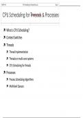 CMPT 300 CPU Scheduling for Threads/Processes Page 11 CPU Scheduling for Threads & Processes