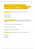 WGU C724 Unit 2 Test Questions and  answers, 100% Accurate. VERIFIED. 