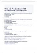 NBE -Arts Practice Exam 2023 Questions with correct Answers-Graded A