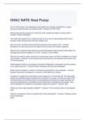 HVAC NATE Heat Pump Exam Questions and Answers Graded A