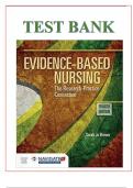 Test Bank For Evidence-Based Nursing The Research Practice Connection 4th Edition by Sarah Jo Brown.
