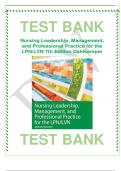 Nursing Leadership, Management, and Professional Practice for the LPN&LVN 7th Edition Dahlkemper TEST BANK