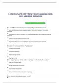 LEADING SAFE CERTIFICATION EXAM(2022/2023) 100% VERIFIED ANSWERS