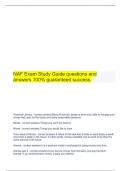  NAF Exam Study Guide questions and answers 100% guaranteed success.