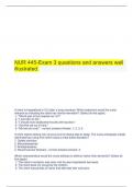  NUR 445-Exam 3 questions and answers well illustrated.