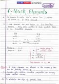 f Block Elements and Metallurgy  handwriting notes 