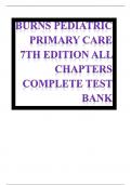 Burns Pediatric Primary Care 7th Edition Test Bank