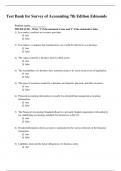 Test Bank for Survey of Accounting 7th Edition Edmonds / All Chapters 1-16