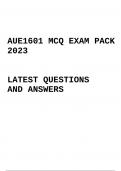 AUE1601 EXAM PACK.