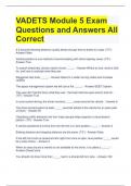 VADETS Module 5 Exam Questions and Answers All Correct 