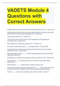 VADETS Module 4 Questions with Correct Answers 