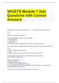 VADETS Module 1 Test Questions with Correct Answers 