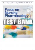 Focus on Nursing Pharmacology 8th Edition Karch Test Bank updated 2023