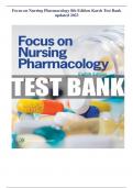  TESTBANK  FOR  FOCUS  ON NURSING PHARMACOLOGY 8TH       EDITION  2023  WITH ALL CORRECT ANSWERS 